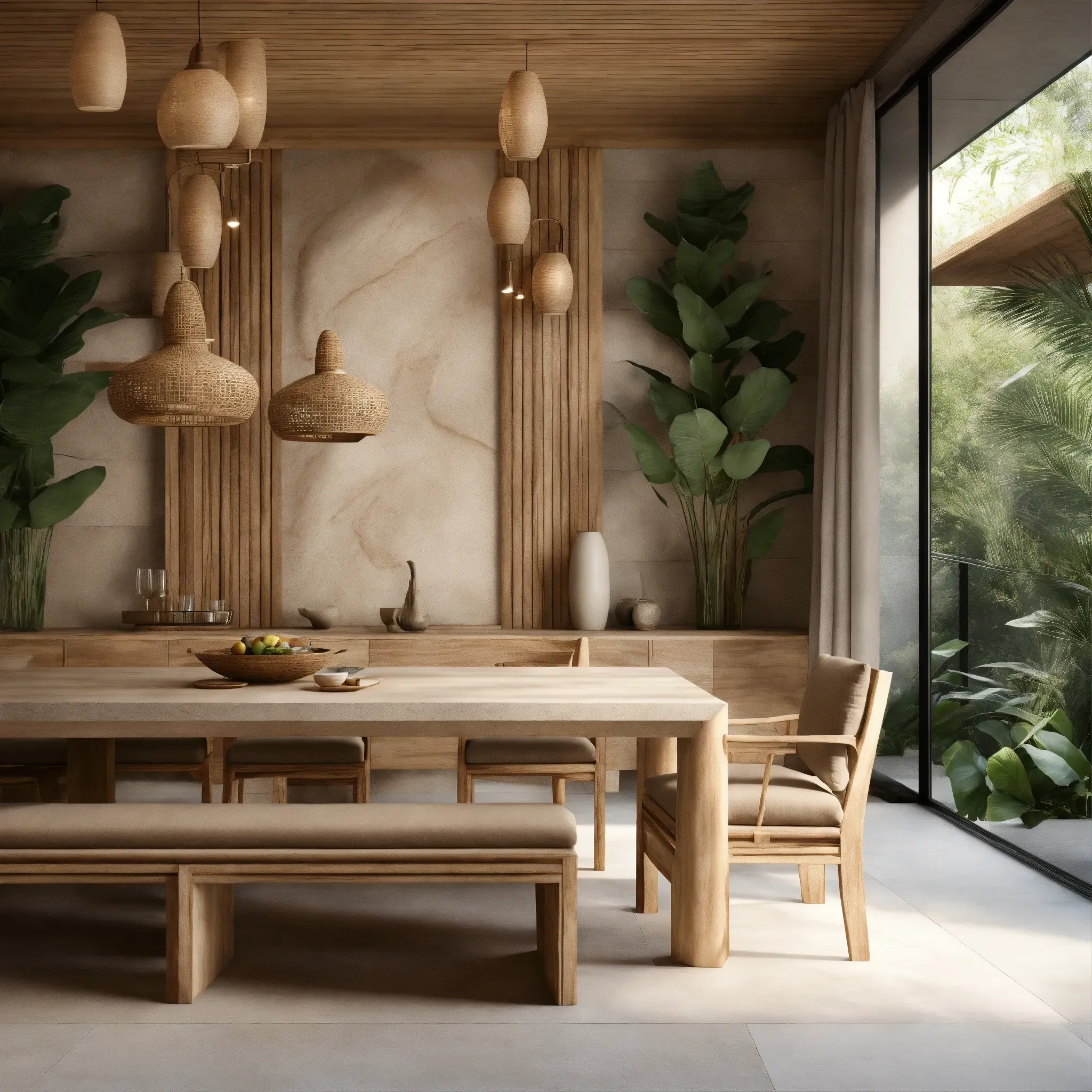 Klein geweven wandkunstwerk